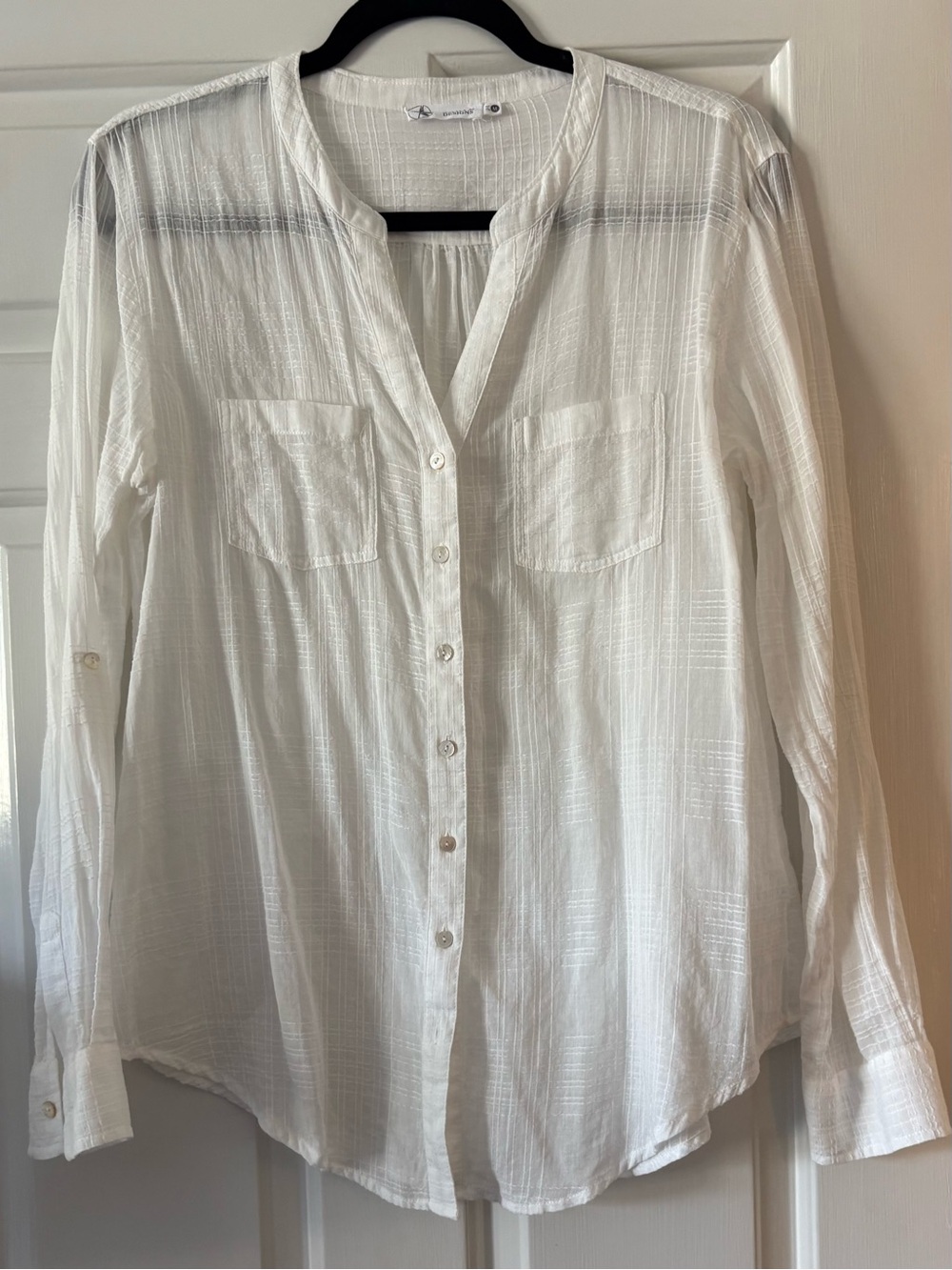 Carve Design Dylan White Button-Front Lightweight Shirt